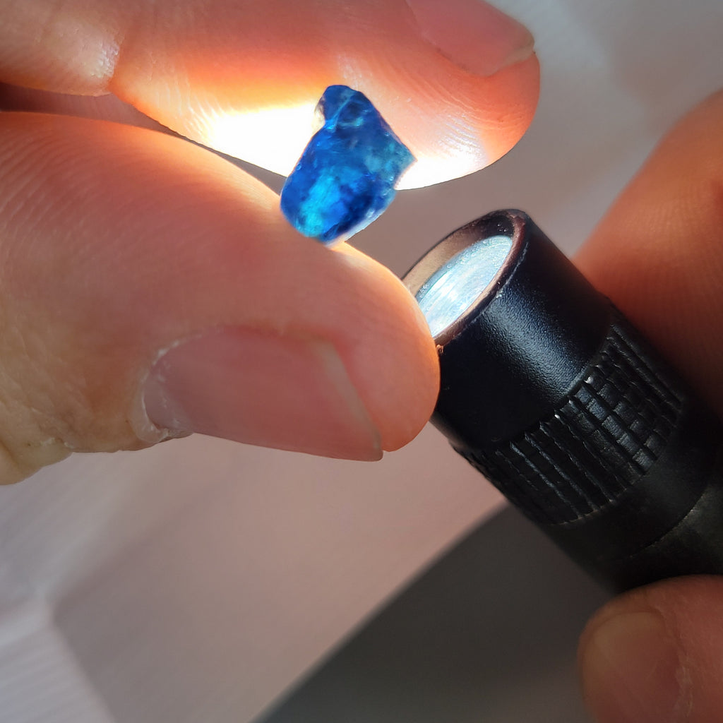 Blue  Tourmaline Facet Rough 39.93tcw