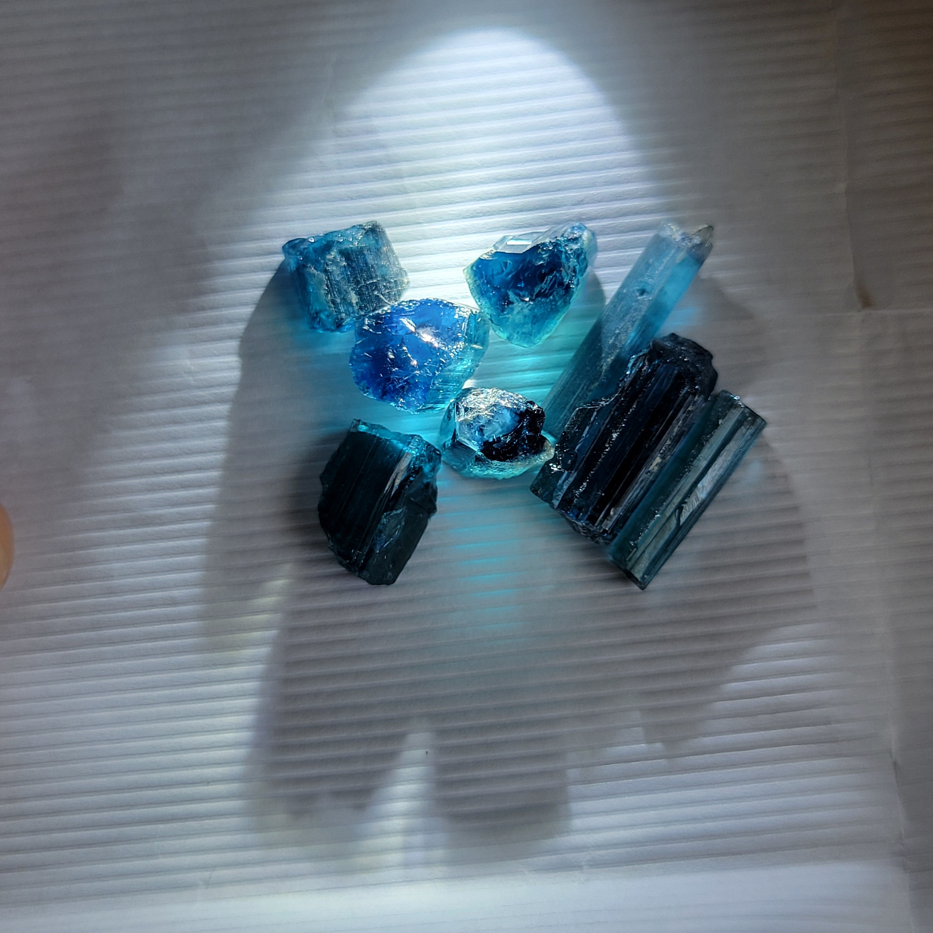 Blue  Tourmaline Facet Rough 39.93tcw
