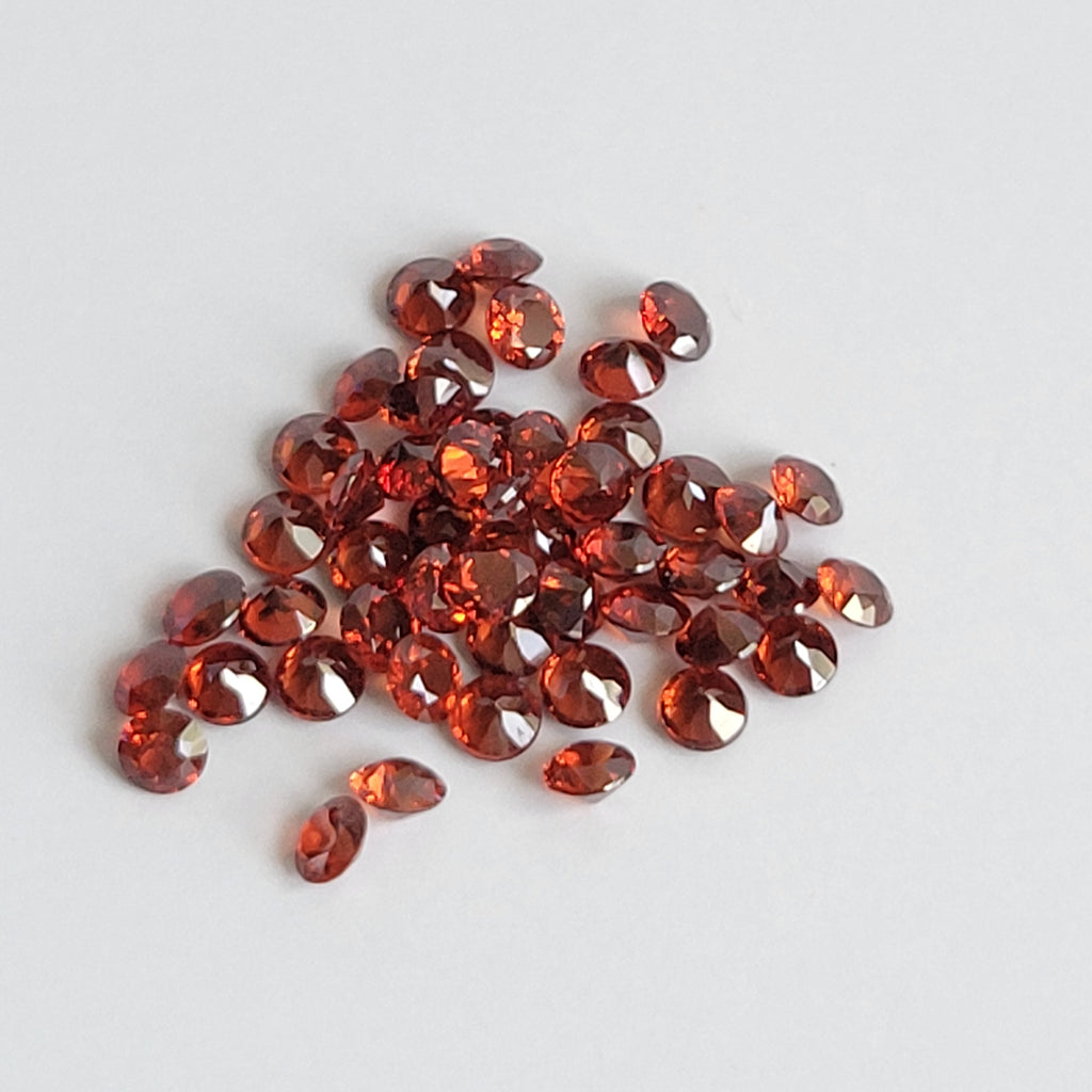 (49) 3mm Round Garnet Parcel