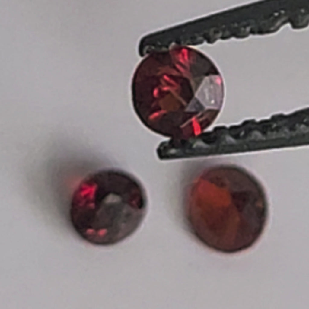 3 stone Red Garnet parcel
